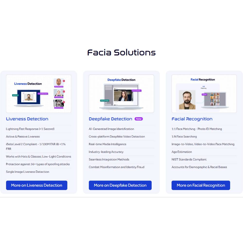 Facia.ai — AI Powered Facial Recognition and Deepfake Detection Platform