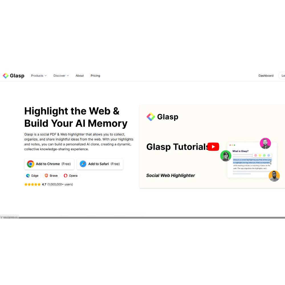 Glasp – AI Web & PDF Highlighter with Smart Summary