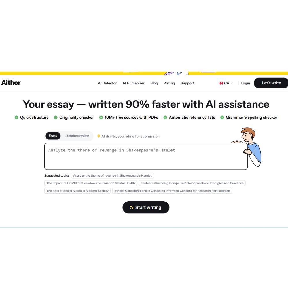Aithor – AI Writing, Research & Text-Refinement Assistant