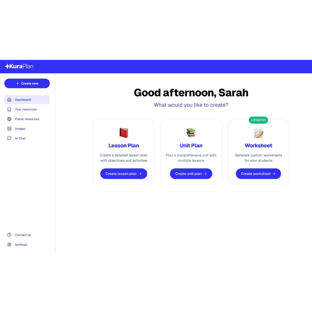 KuraPlan – AI-Powered Lesson Planning Tool