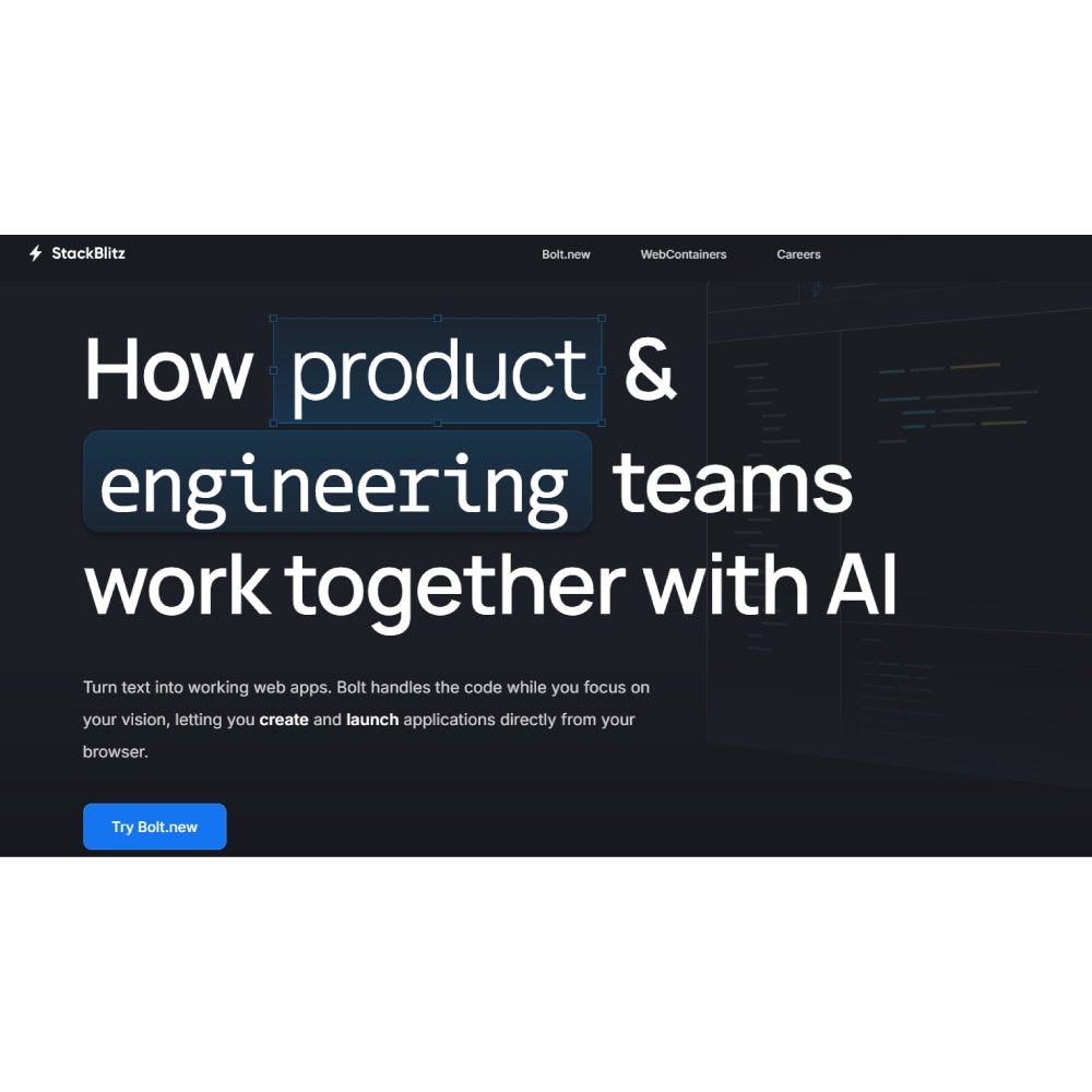 StackBlitz – AI-Powered Web Development
