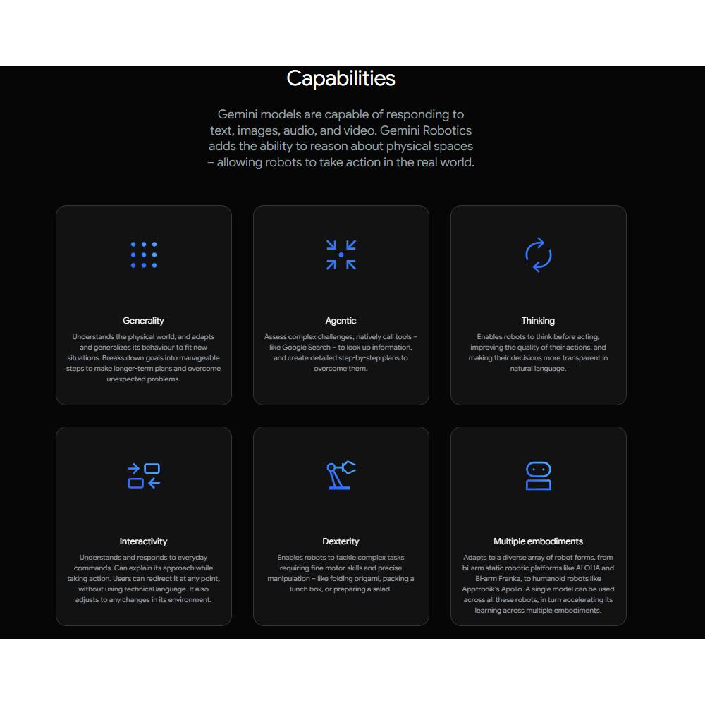 Gemini Robotics – Robotics + AI (DeepMind)