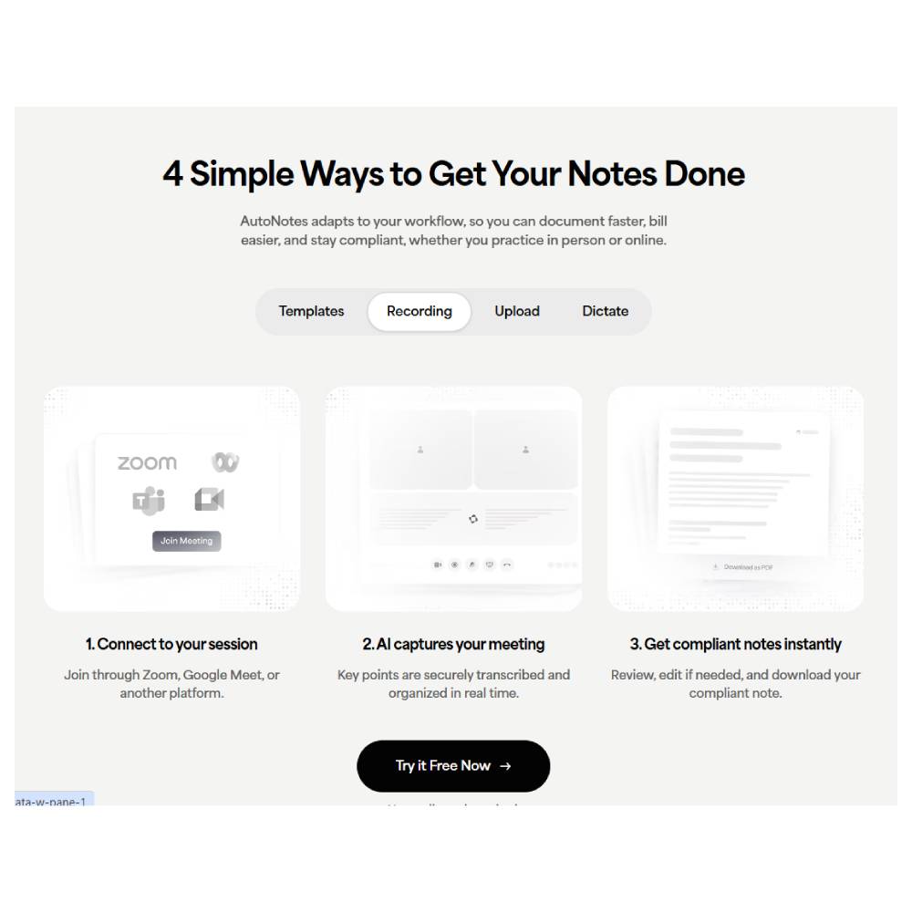Autonotes – AI Clinical Note Generator for Healthcare Professionals