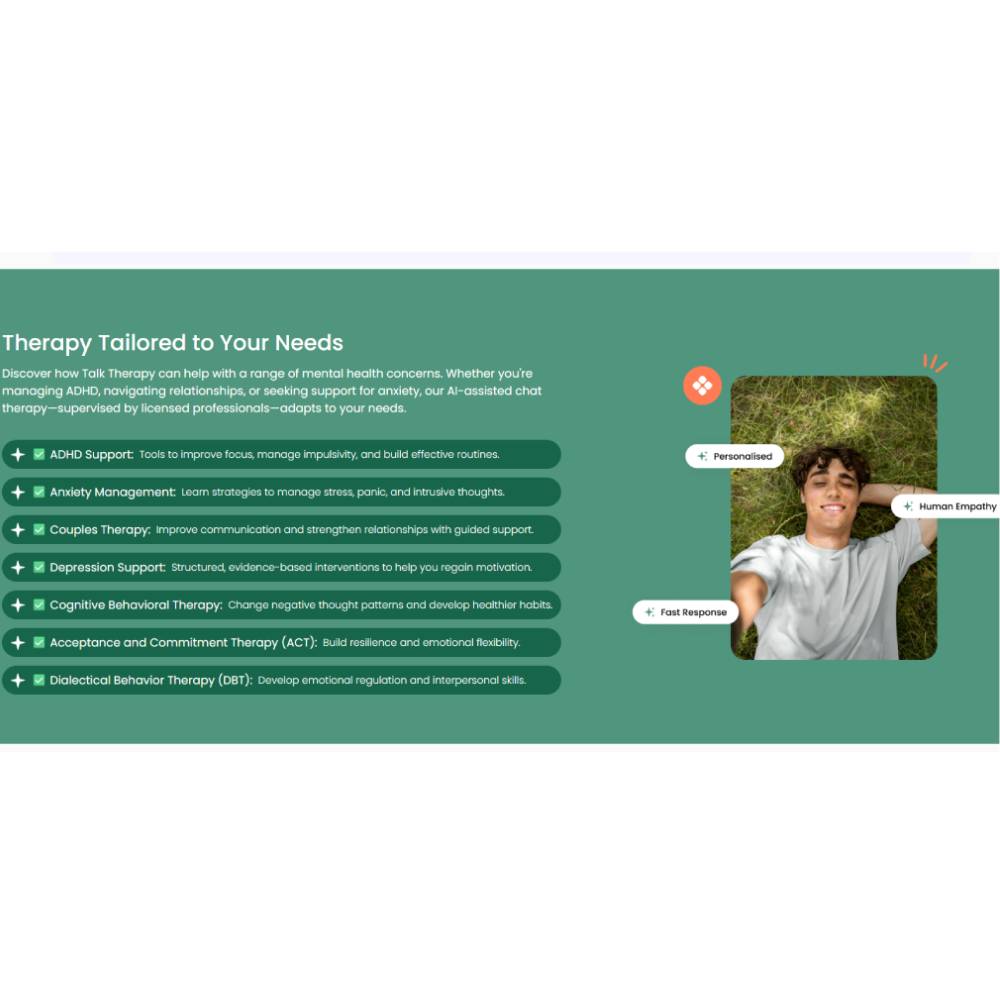 Talk Therapy — AI + Licensed Therapist Chat