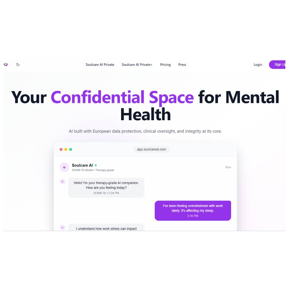 Soulcare AI — Private Therapy-Grade Mental Wellness Companion