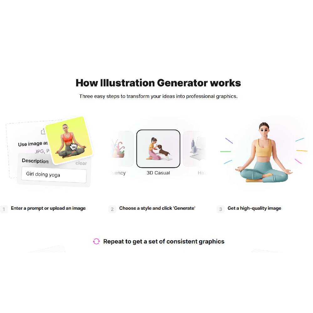 AI Illustration Generator – Create Consistent, Commercial-Ready Illustrations from Text or Images