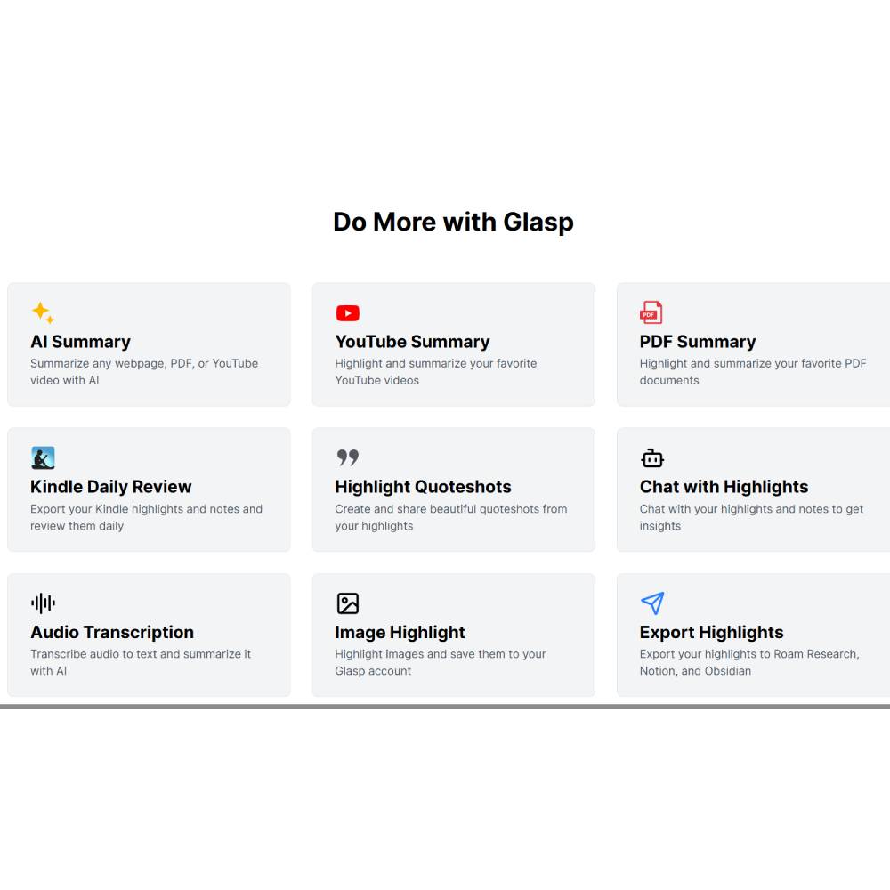 Glasp – AI Web & PDF Highlighter with Smart Summary