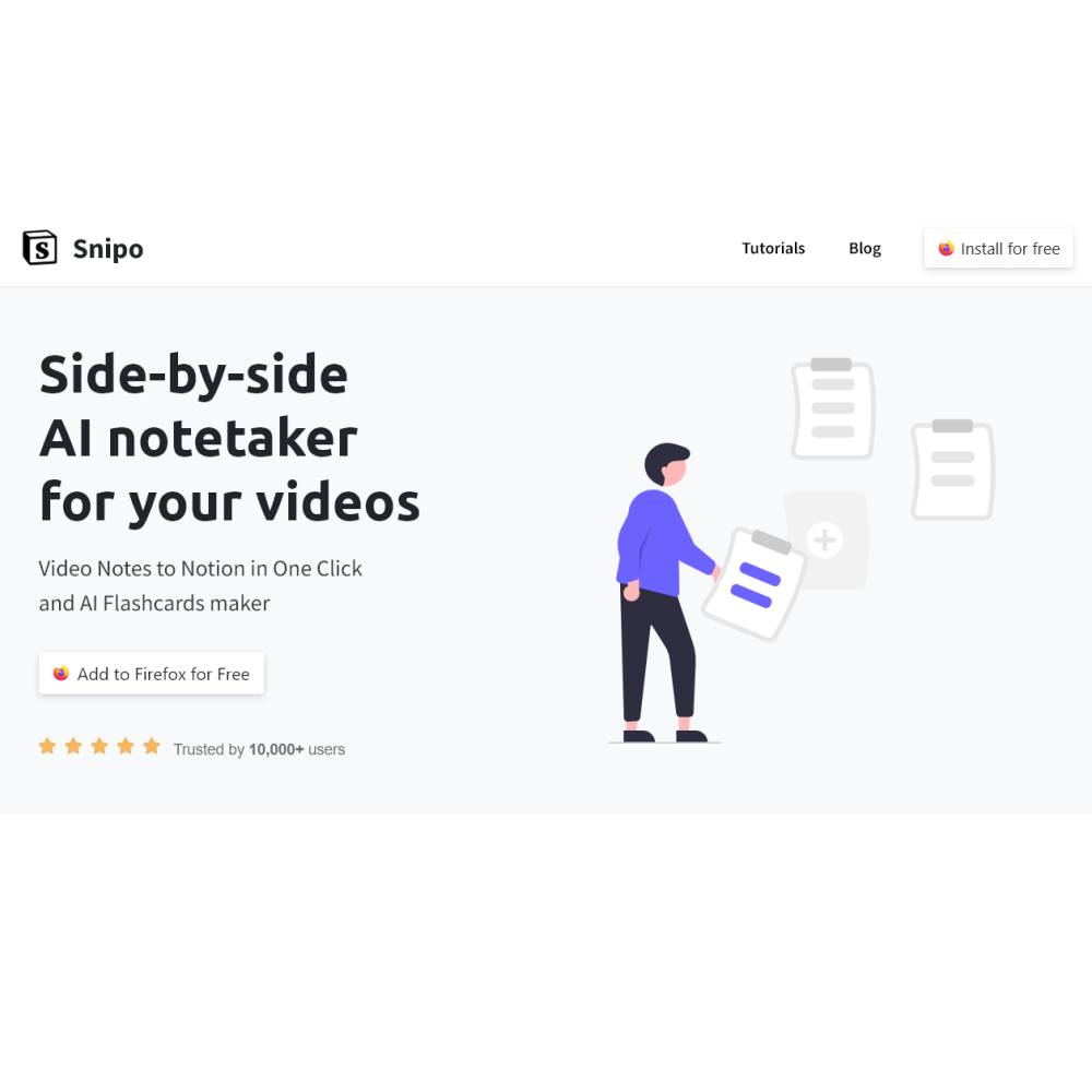 Snipo — AI Video Notes to Notion and Flashcard Maker