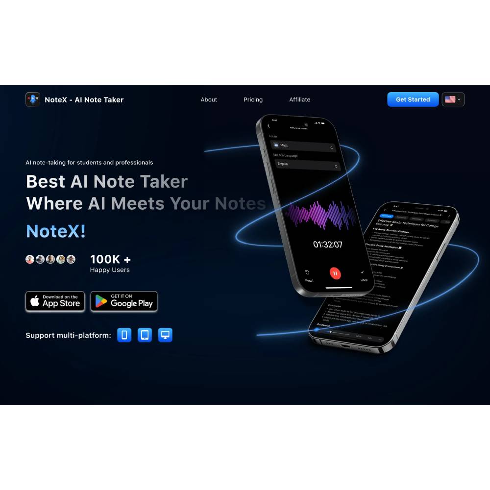 Database Note Taker NoteX — AI Note Taker and Smart Study Companion – Daidu.ai