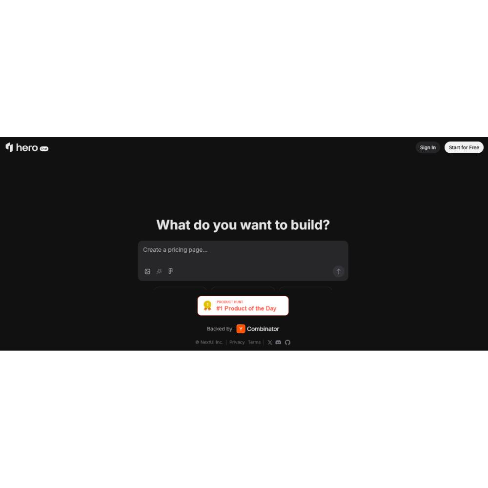 HeroUI Chat – AI React & Tailwind UI Code Generator