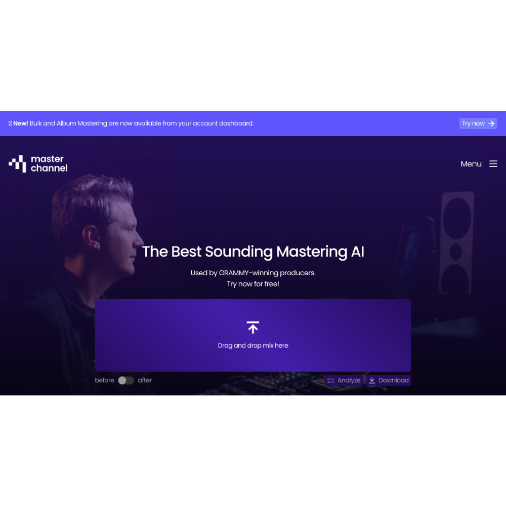 Masterchannel – AI-Powered Audio Mastering Platform