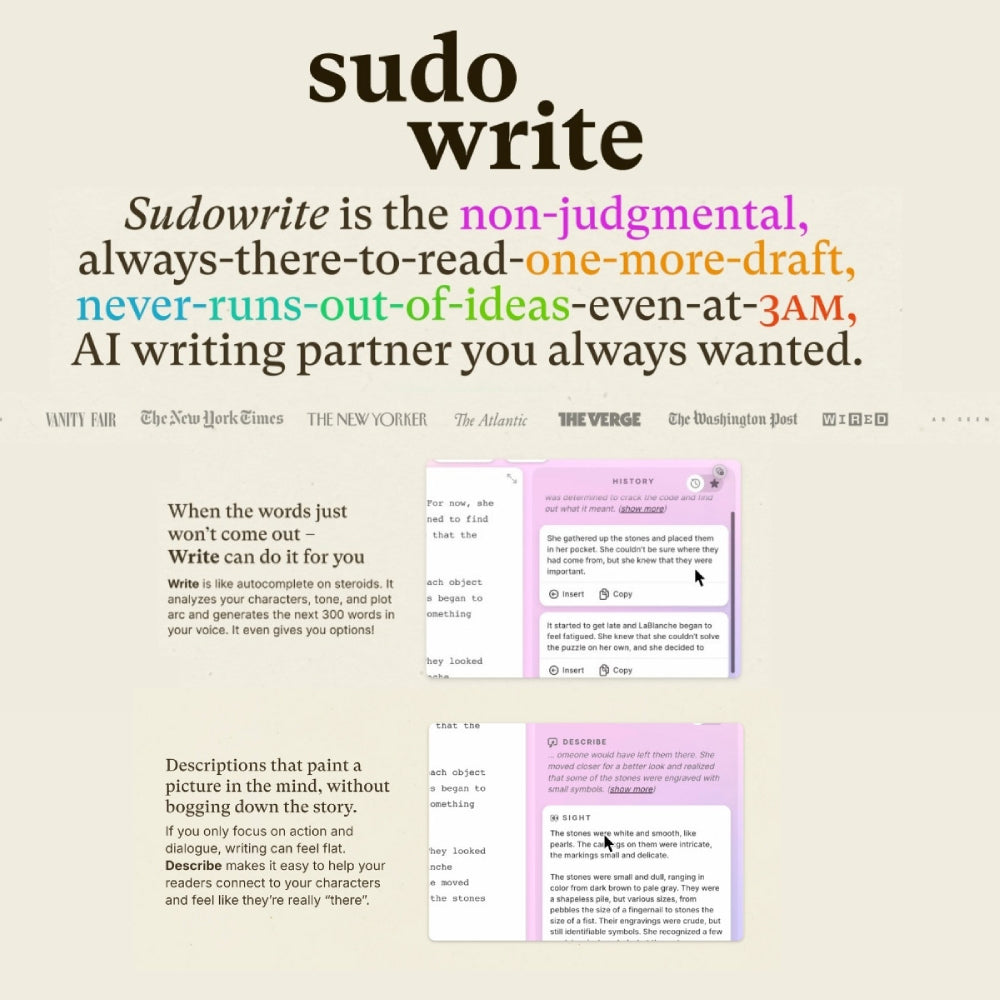 Sudowrite – AI-Powered Writing Assistant for Authors