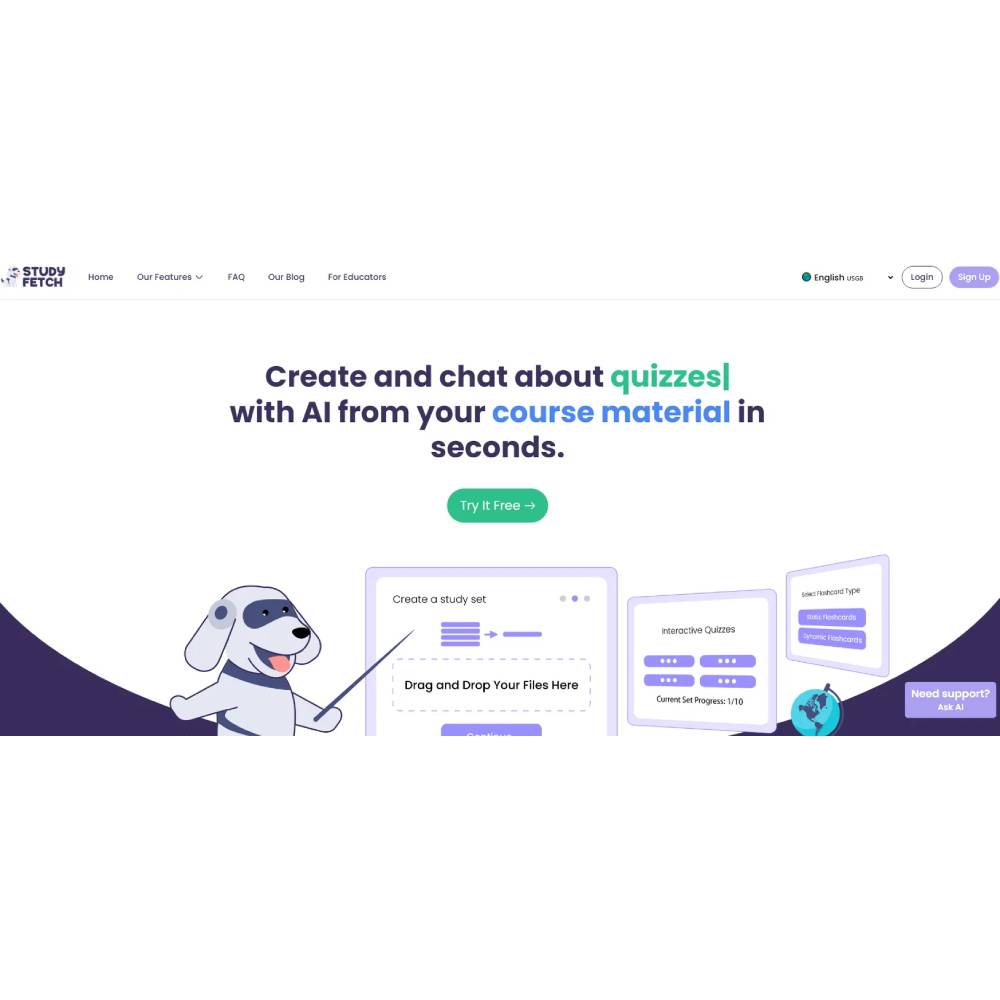 Study Fetch — AI Flashcard Generator and Smart Study Assistant