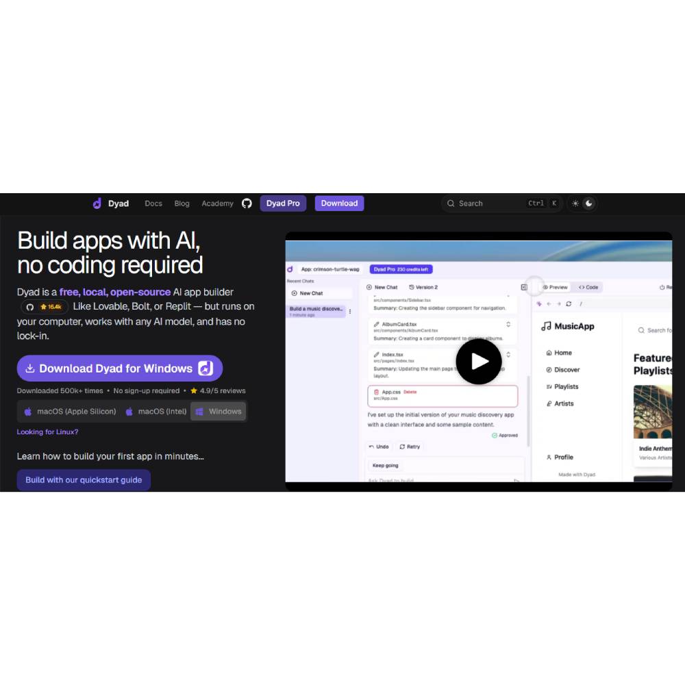 Dyad – Collaborative AI App Development for Teams