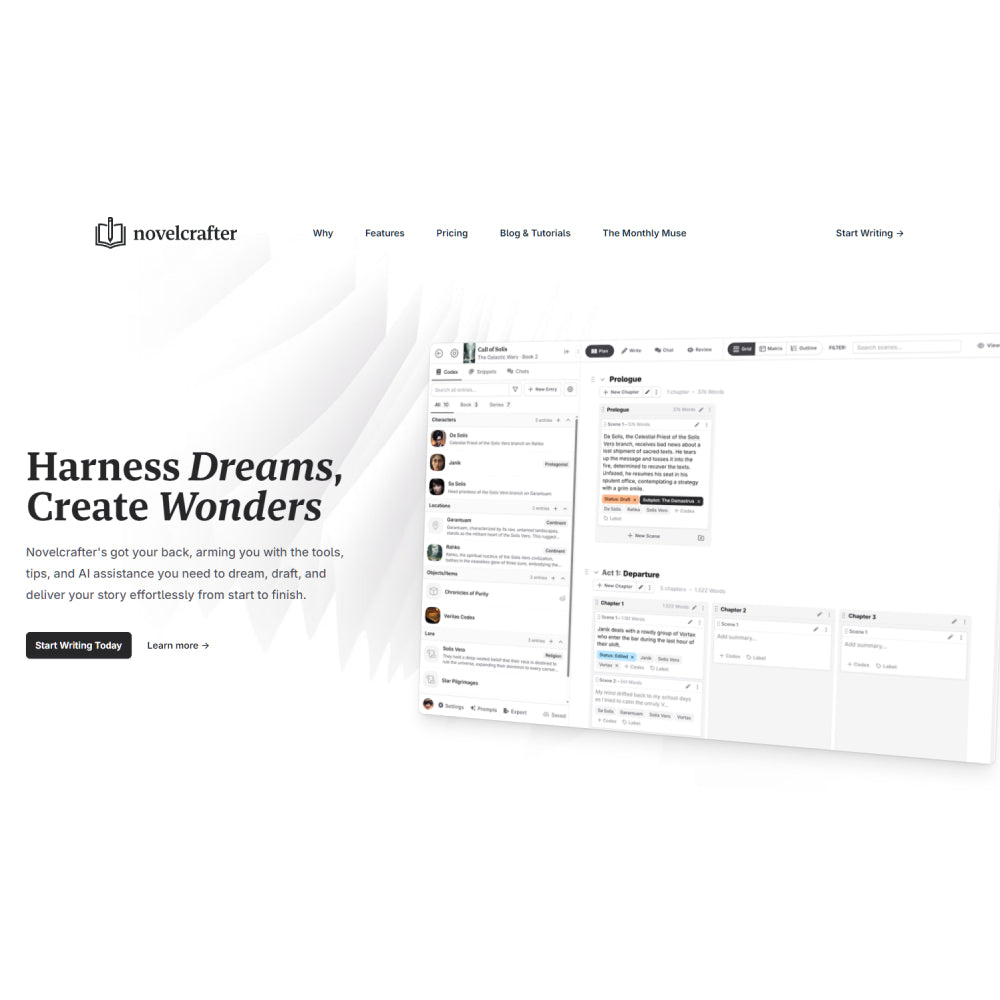 Novelcrafter – AI-Powered Novel Writing & Planning Platform