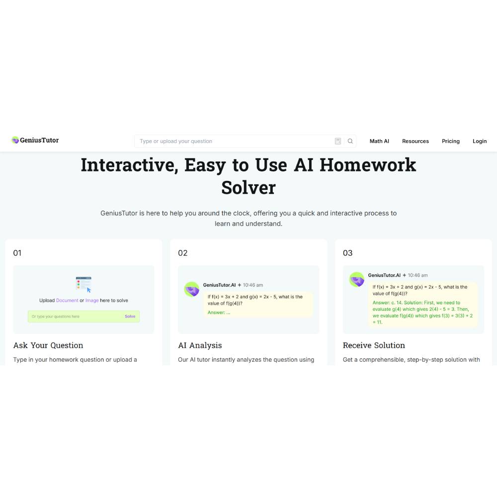 GeniusTutor — AI Homework Helper and Smart Study Assistant