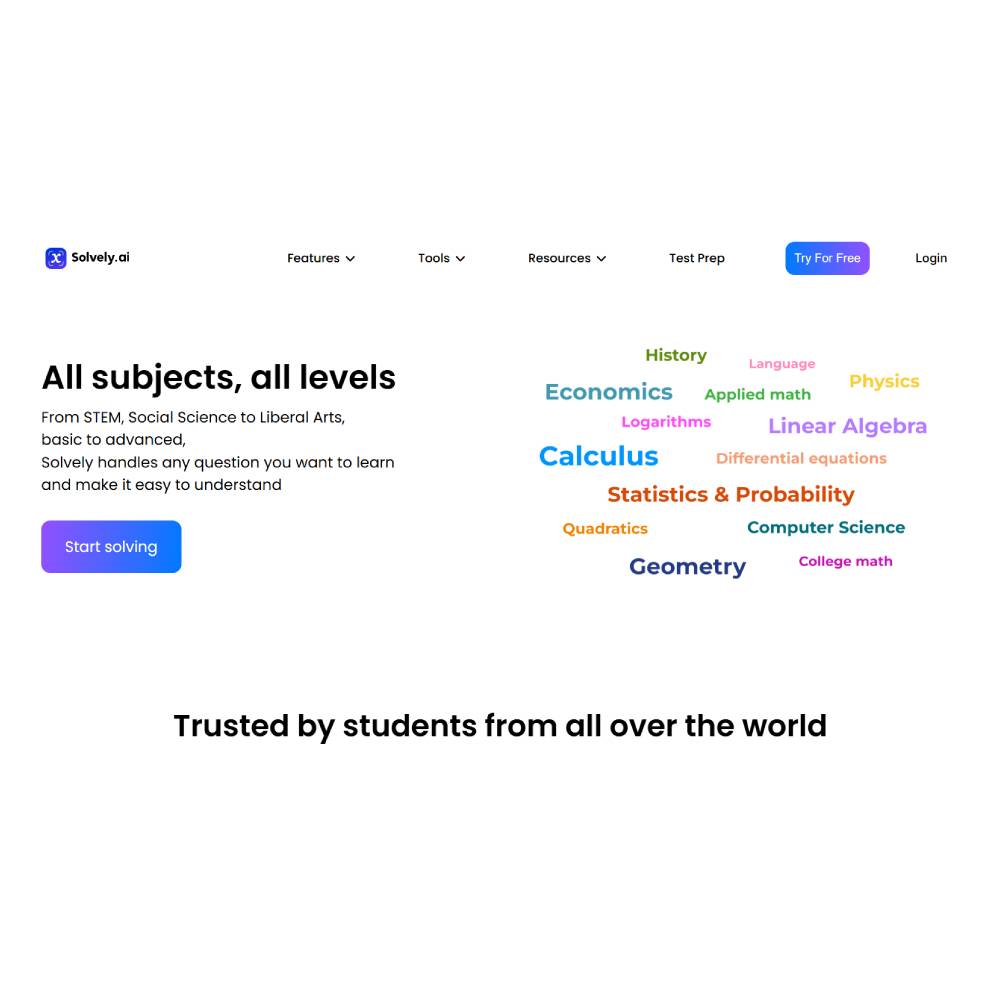 Solvely.ai — AI Math Tutor and Step by Step Problem Solver