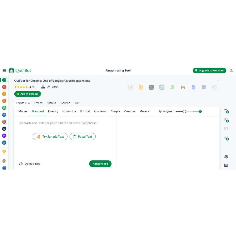 QuillBot – AI Writing, Paraphrasing, and Language Enhancement Assistant