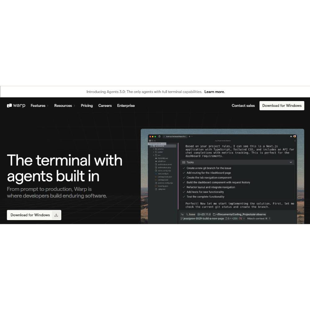 Warp – AI-Powered Modern Terminal for Developers