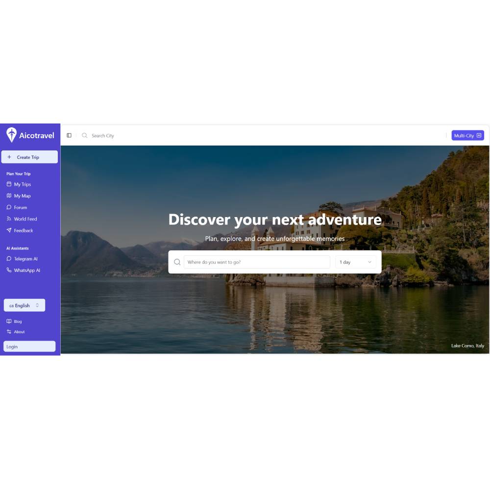 Aicotravel – AI-Powered Travel Itinerary Planner