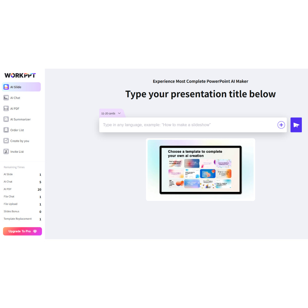 WorkPPT — AI Presentation Creator