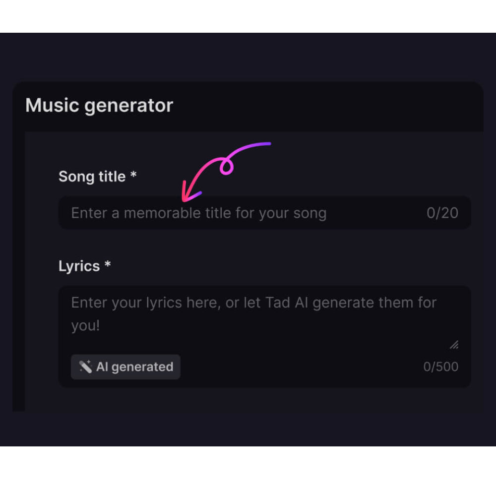Tad AI – AI Music Generator for Royalty-Free Songs
