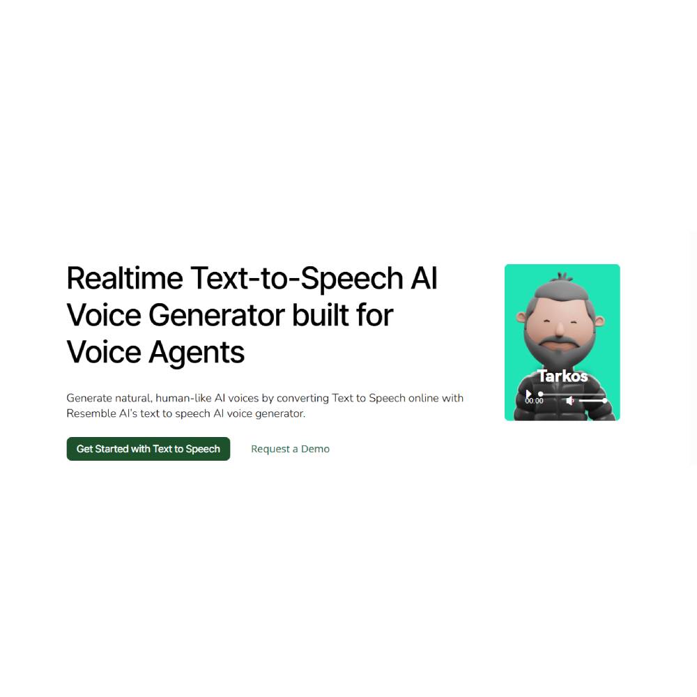 Resemble AI – Realistic AI Voice Generator & Custom Voice Cloning