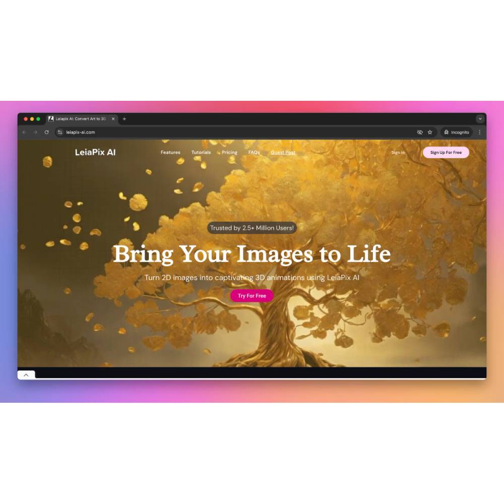 LeiaPix AI – 2D-to-3D Image Converter for Immersive Visuals