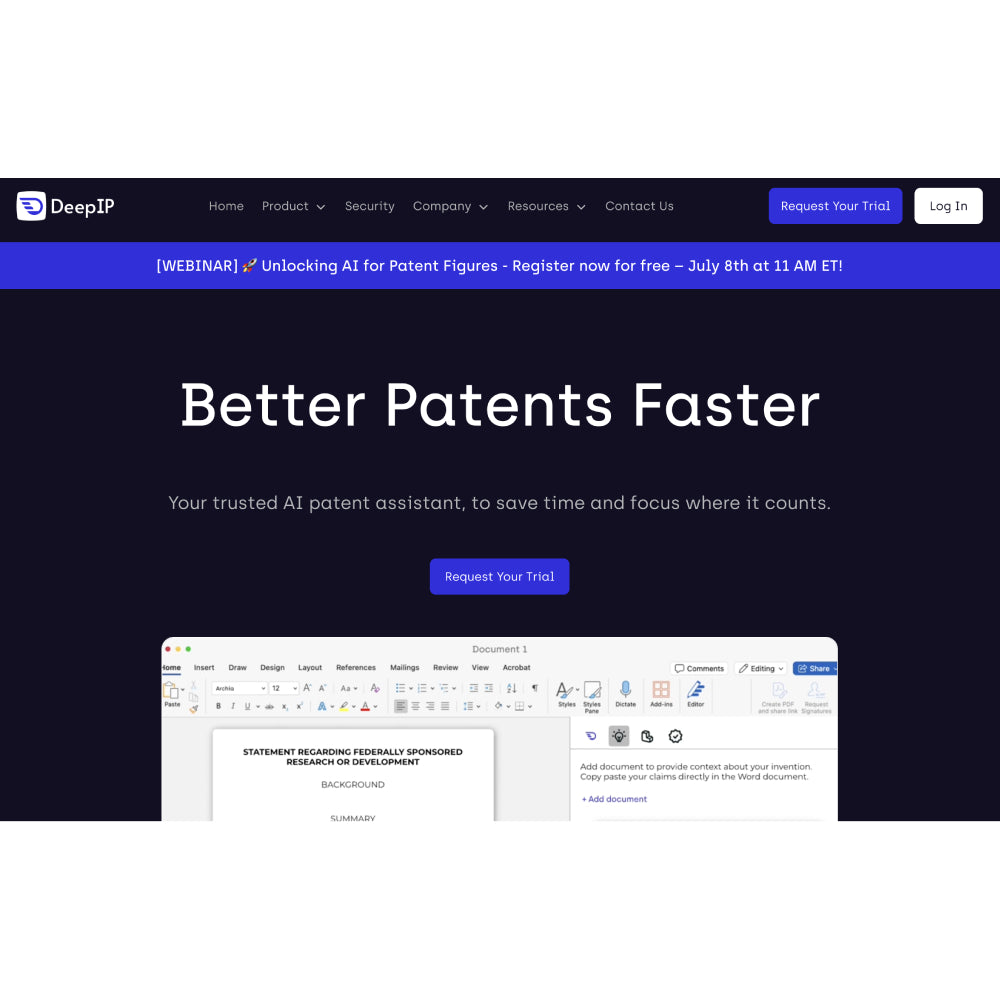 DeepIP – AI-Powered Patent Drafting & IP Management
