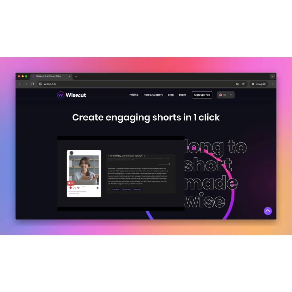 Wisecut – AI Video Editing with Auto-Cuts & Subtitles