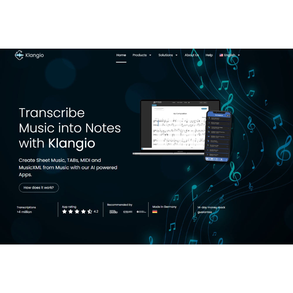 Klangio – AI Music Transcription: Turn Audio into Sheet Music & MIDI