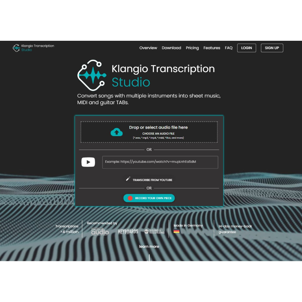 Klangio – AI Music Transcription: Turn Audio into Sheet Music & MIDI