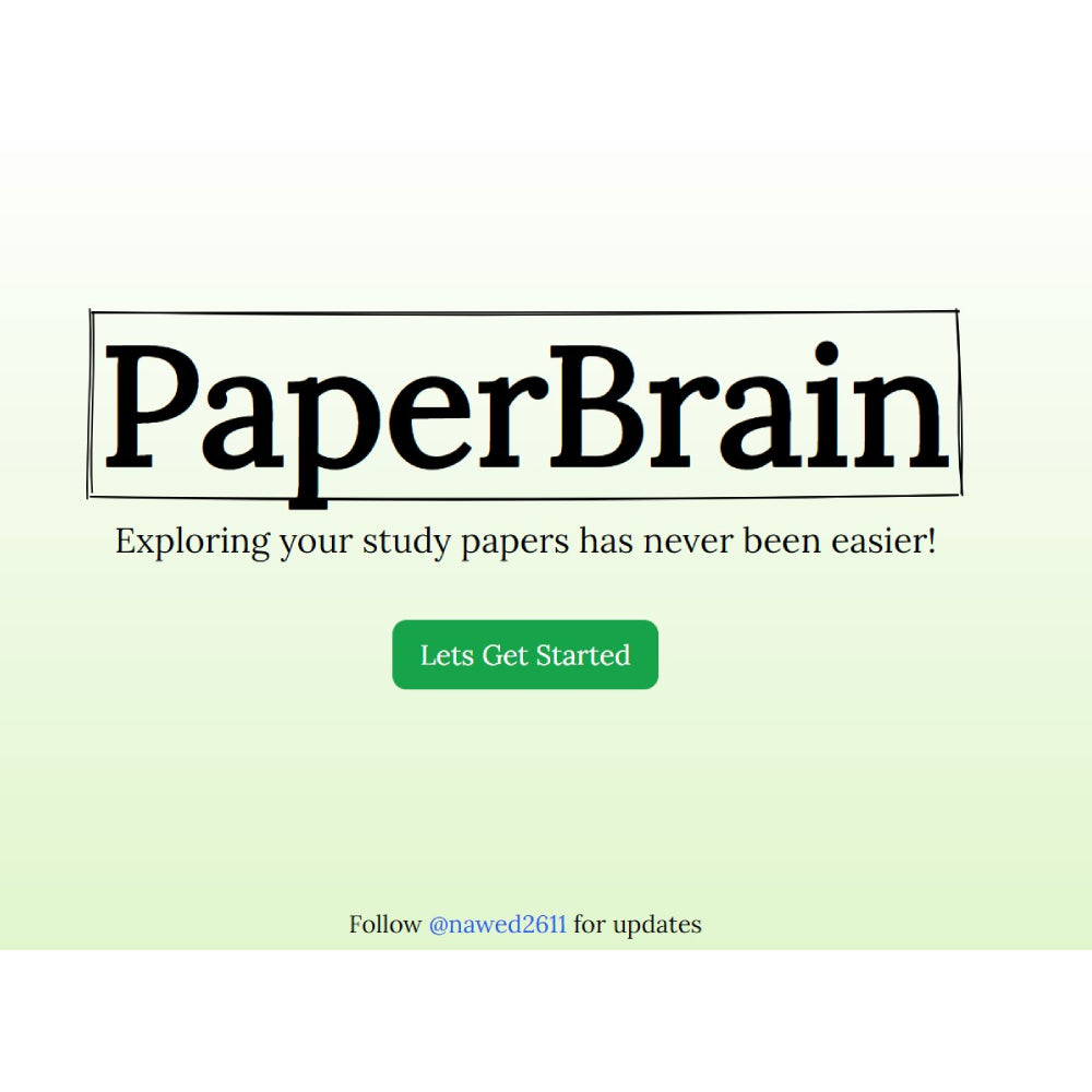 PaperBrain AI – Smart Research Assistant for Academic Papers