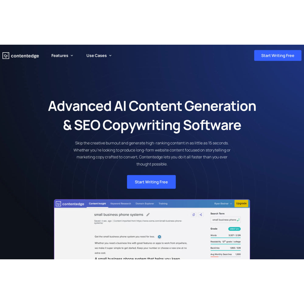 Content Edge – AI-Powered Copywriting & SEO Content Generation Tool