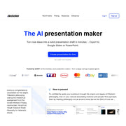 Deckster — AI Presentation Maker