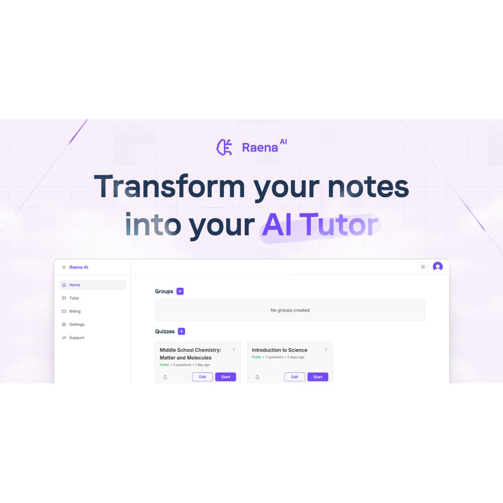 Raena AI — Smart Learning Assistant and Interactive Study Tool