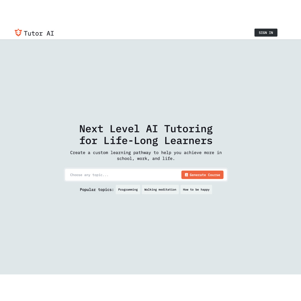 TutorAI – AI-Powered Personalized Tutoring & Learning