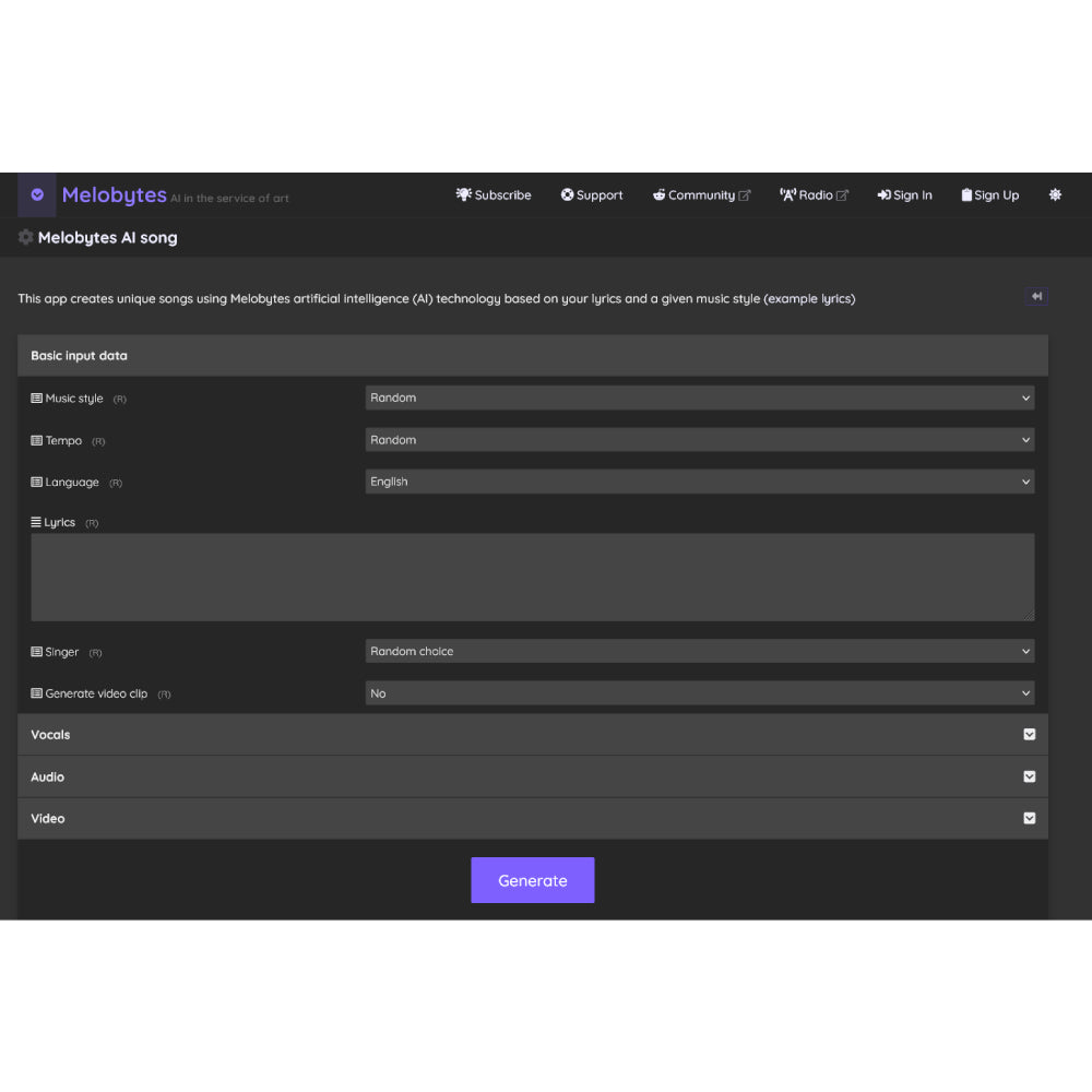 Melobytes – AI-Powered Creative Platform for Music, Art, and Multimedia