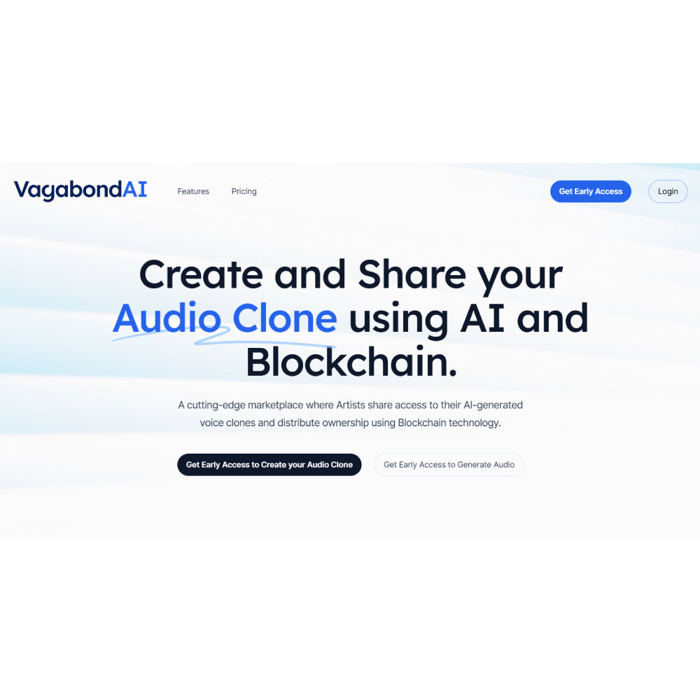 Vagabond AI – AI Voice Cloning & Blockchain-Powered Audio Marketplace