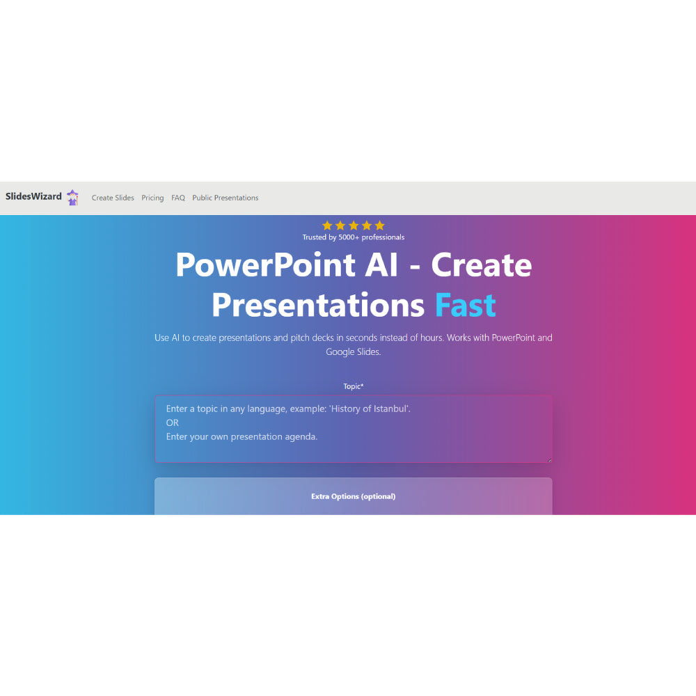 SlidesWizard — AI Slide Builder for PowerPoint & Google Slides