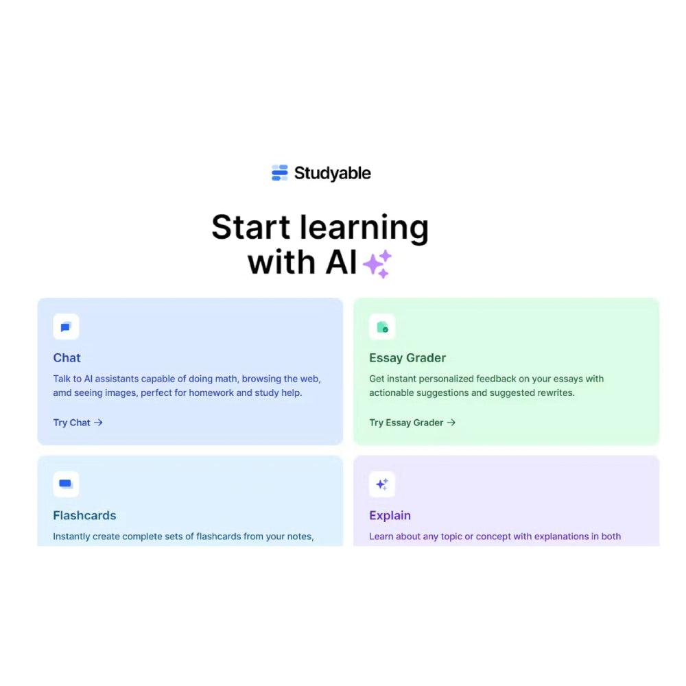 Studyable AI – Intelligent Study Assistant for Students