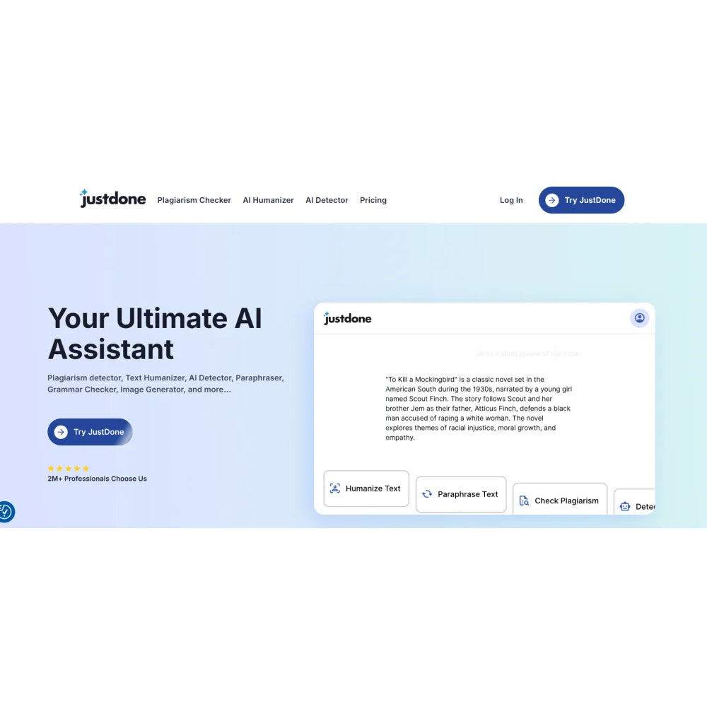 JustDone – AI Writing Assistant for Authors & Marketers