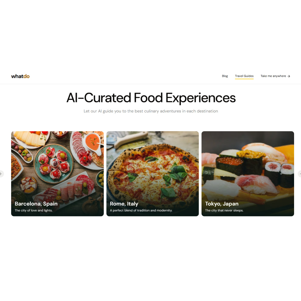 WhatDo  – Personalized AI Travel Planner & Itinerary Builder
