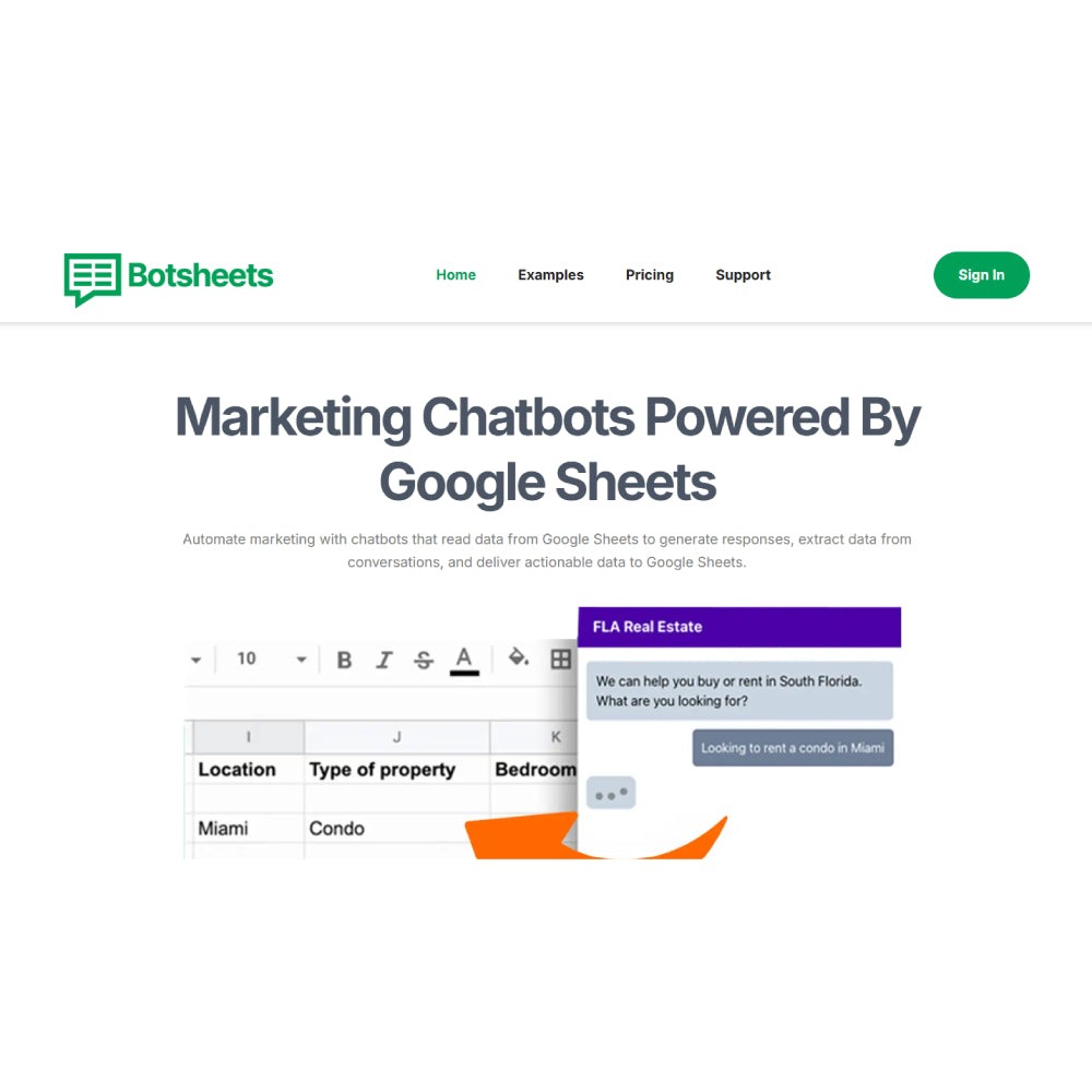 Botsheets — AI Chatbots Powered by Google Sheets