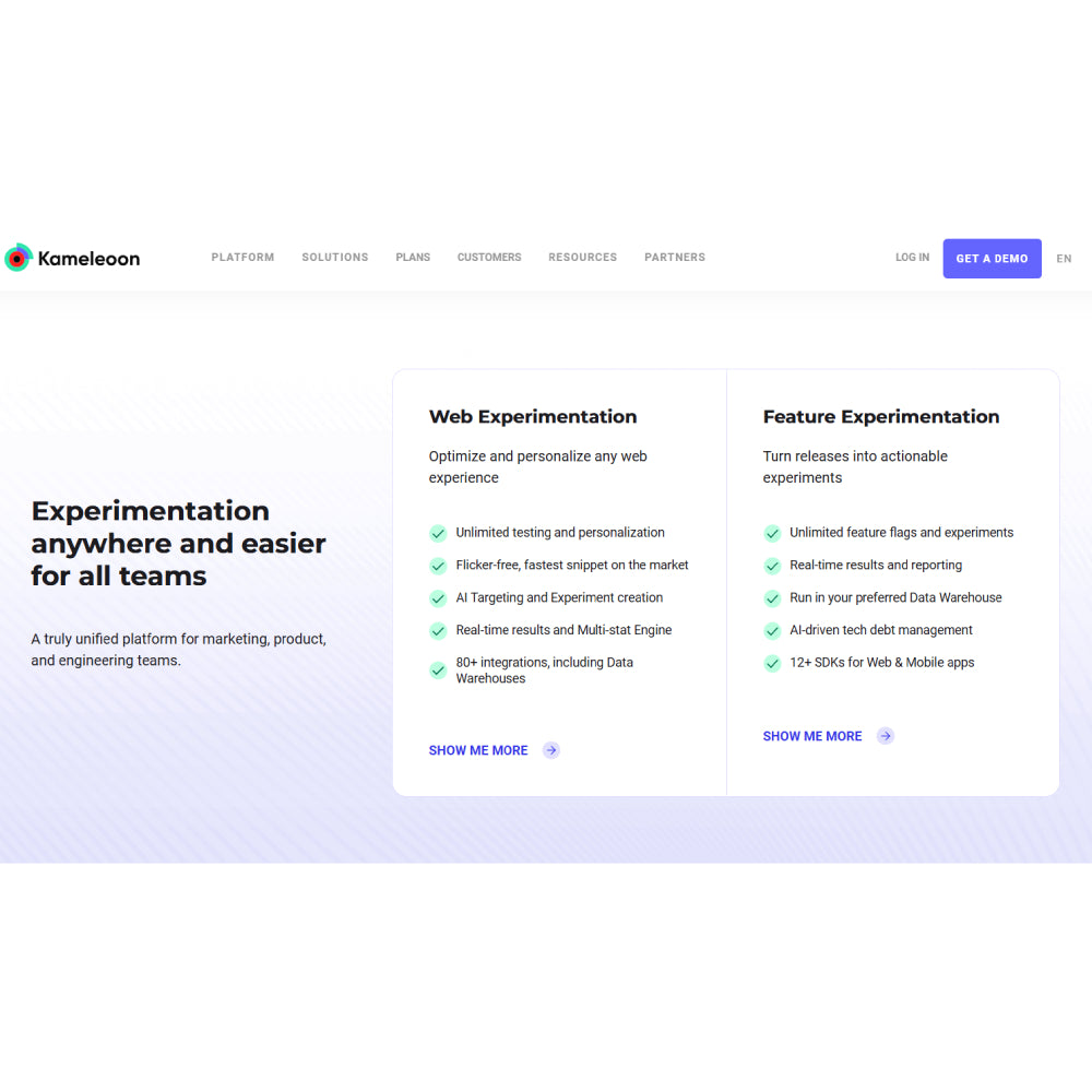 Kameleoon – AI-Powered Experimentation & Personalization Platform