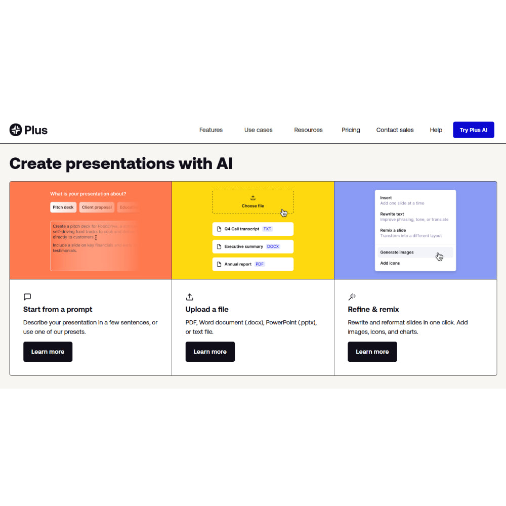 Plus AI — Smart AI Presentation Maker