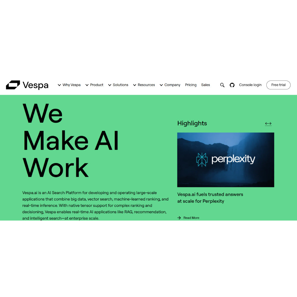 Vespa – AI-Powered Search & Retrieval Platform