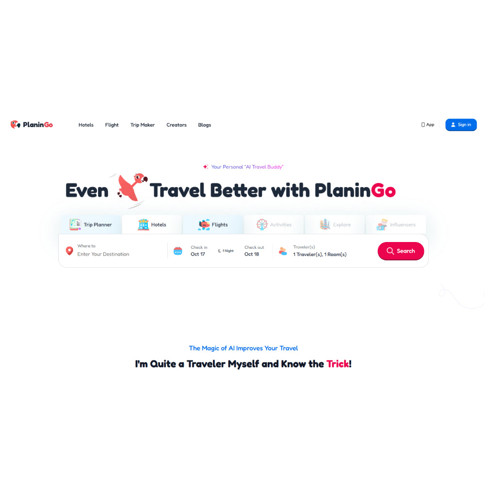 PlaninGo – AI Trip Planner for Effortless Smart Itineraries