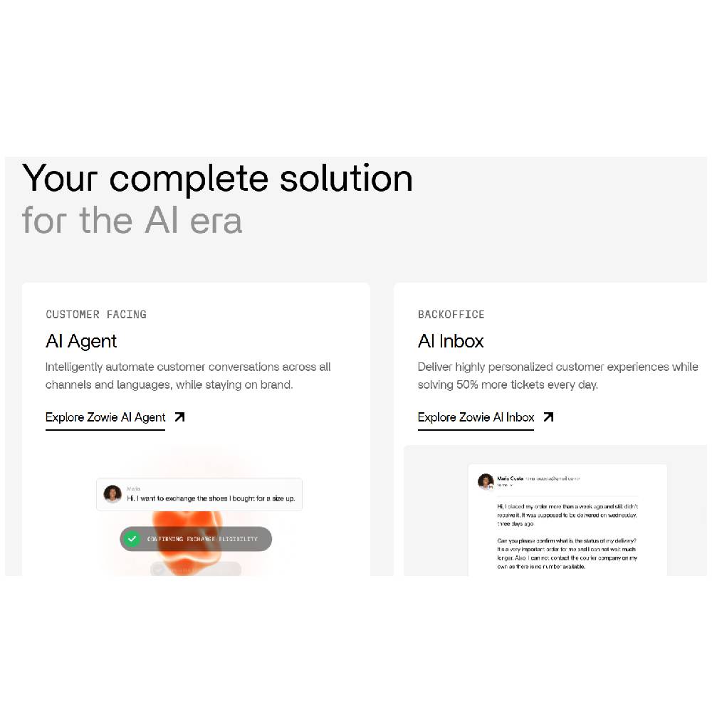 Zowie – Generative AI Customer Service Platform