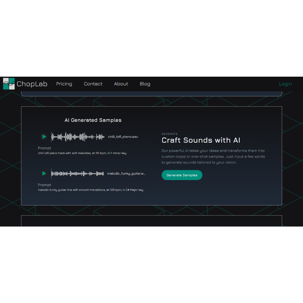 ChopLab – AI-Powered Sample Pack Generator for Music Producers